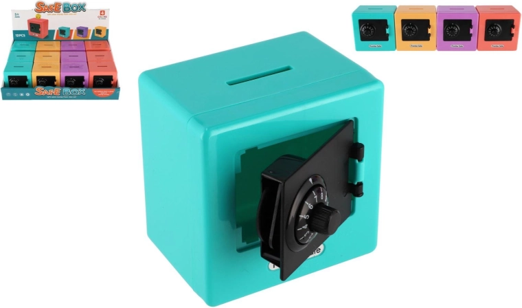 Kasica u obliku trezora – mini sef s brojčanikom, 4 boje