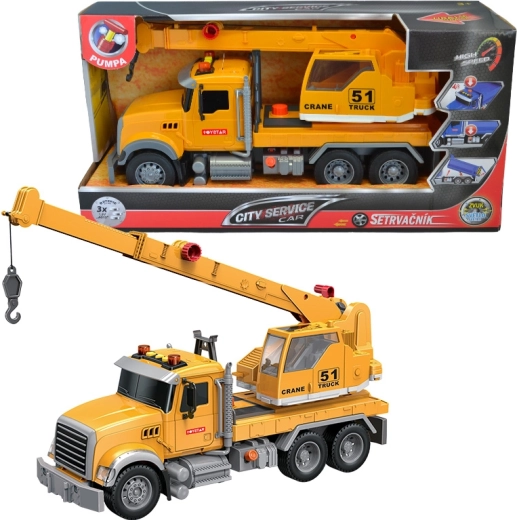City Service Car toy crane truck in 1:12 scale