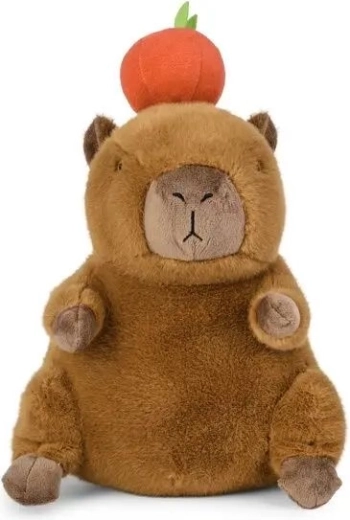 Plush Capybara with an Apple 25 cm