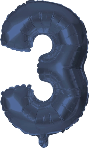 Foli balon na helij broj 3, 30 cm, plavi TORO
