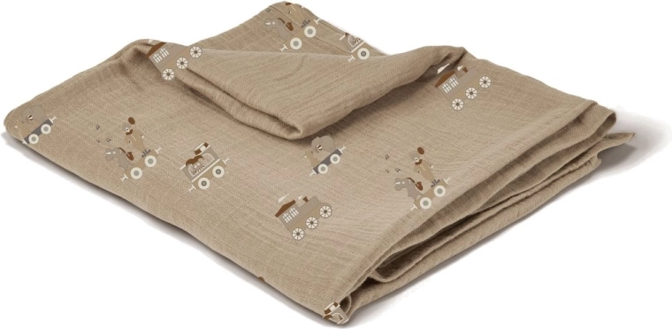 Nuuroo Minnie muslin swaddle cloth carnival train
