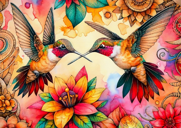 Enjoy puzzle Utočište kolibrića 1000 dijelova
