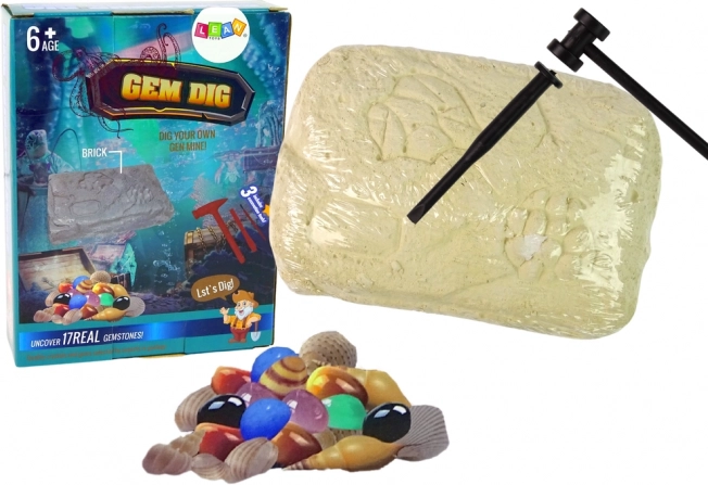 Arheološki set kristala iz draguljarnice