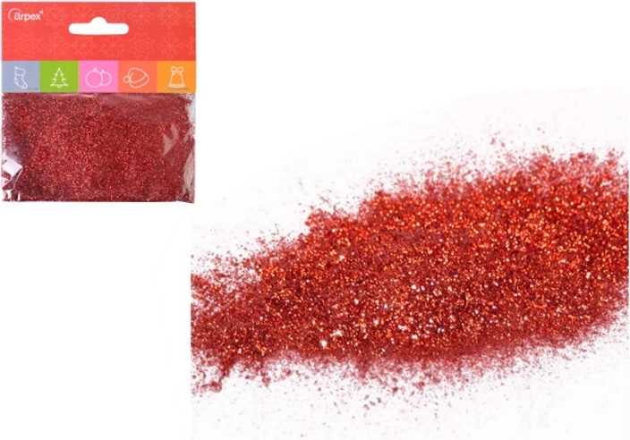 Sitne crvene šljokice (brokat) 15 g