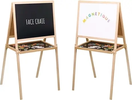 Jeujura wooden multifunction double-sided board with magnetic surface 56 × 43 cm