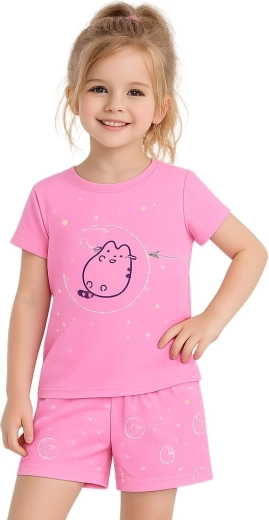 Ženska ružičasta pamučna pidžama Pusheen