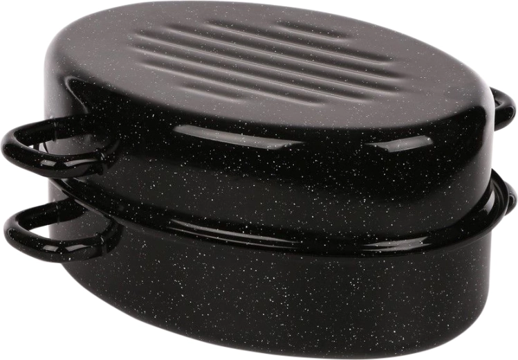 Silesia emajlirana posuda za pečenje s poklopcem 2,8 l, promjer 30 cm