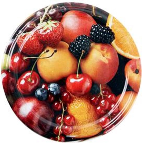 Poklopci Twist za staklenke za zimnicu s voćnim motivom 66 mm, 10 kom