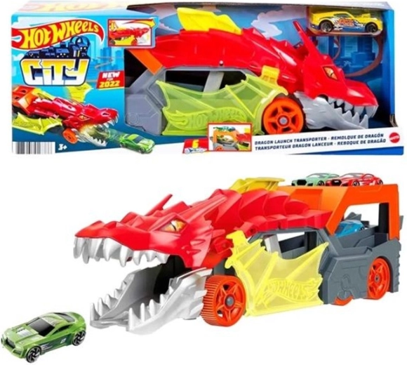 Hot Wheels City transporter s zmajskom izbacivačicom