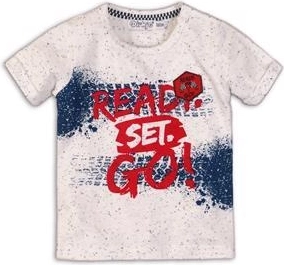Dječja majica kratkih rukava DIRKJE – Ready Set Go, bijela