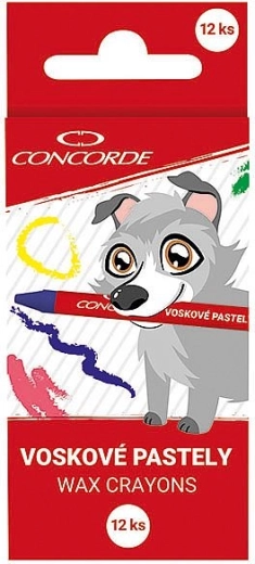 CONCORDE Wax Crayons, 12 Colors