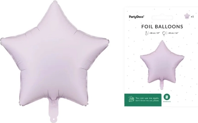 Folijski balon zvijezda ljubičasti 48 cm