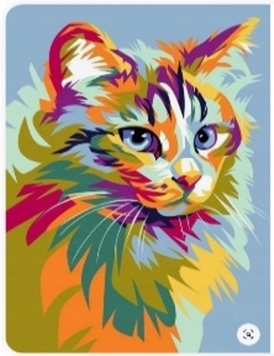 Dijamantno slikanje Pastelna mačka 30 × 40 cm