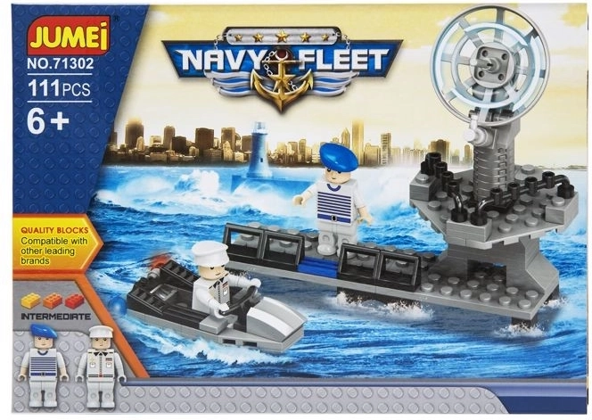Jumei Navy Fleet building set – navy 111 pieces, 25 × 18 cm - 1 piece