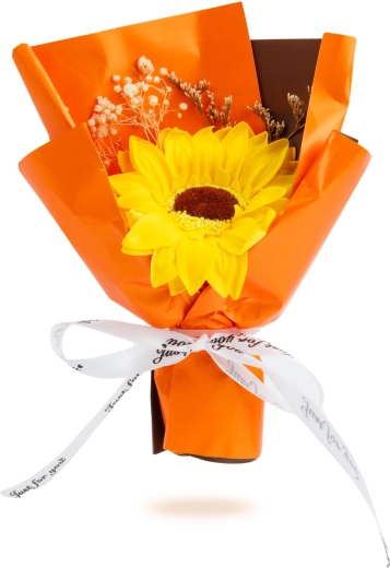 Artificial decorative sunflower bouquet - 1 piece