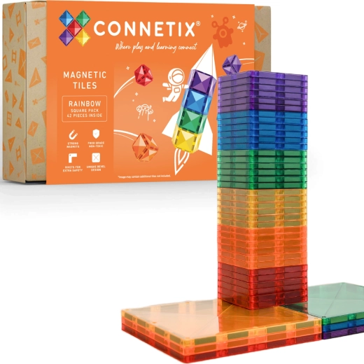 CONNETIX Rainbow Square Pack magnetska građevna igra 42 dijela