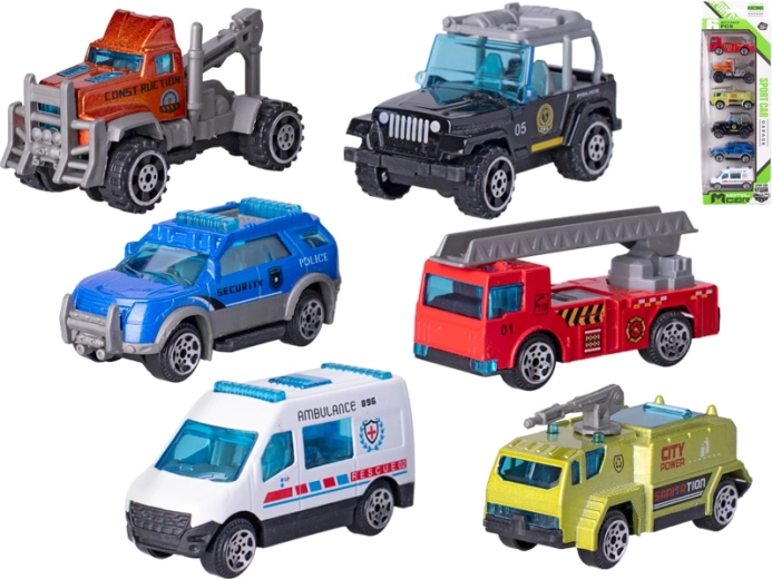 Set metalnih autića 6 kom (6,5–7,5 cm)