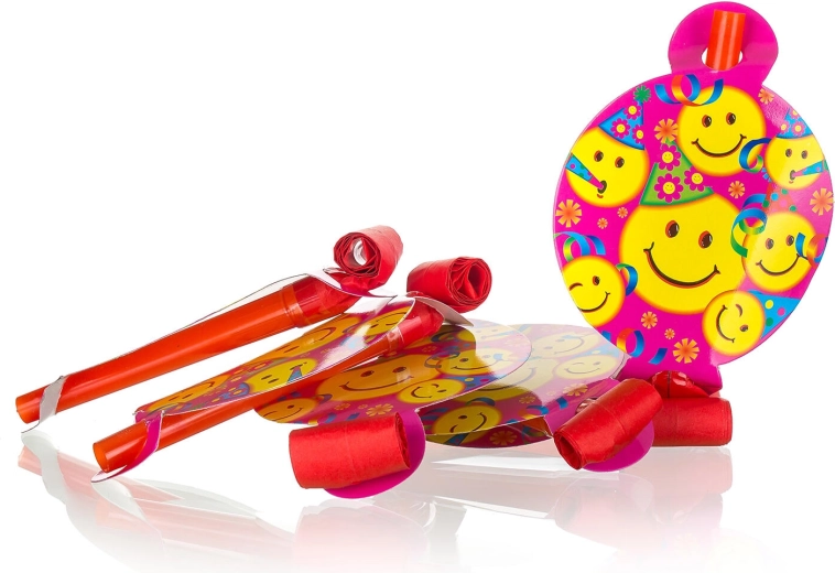 Party frulice s osmjesima i balonima, 6 kom