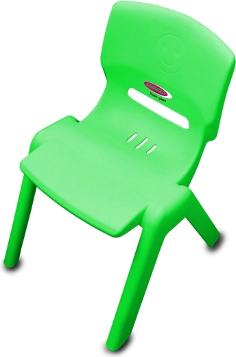 Children's plastic chair Jamara Smiley green
