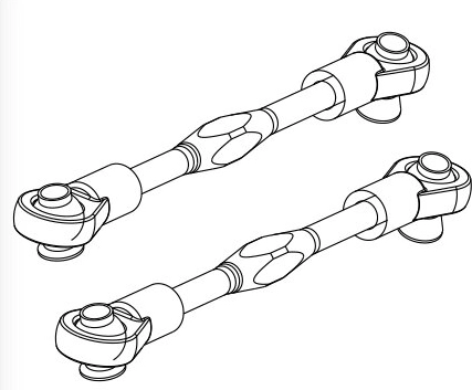 Skull Nightstorm Steering Rods - 1 piece
