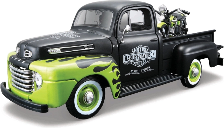 Maisto Harley-Davidson custom 1948 Ford F-1 pickup s motociklom 1948 FL Panhead 1:24
