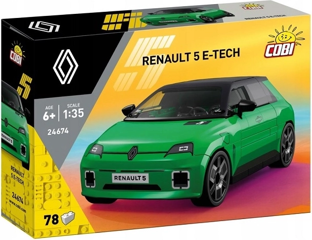 Cobi Renault 5 E‑Tech Electric zeleni model od kockica