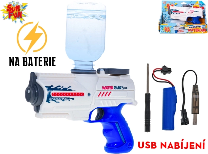 Sun Fun električni vodeni pištolj s punjivom baterijom 200 ml