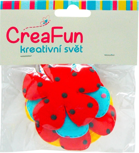 Tekstilno cvijeće s točkicama, set 5 kom (5,5 cm) – SPARKYS