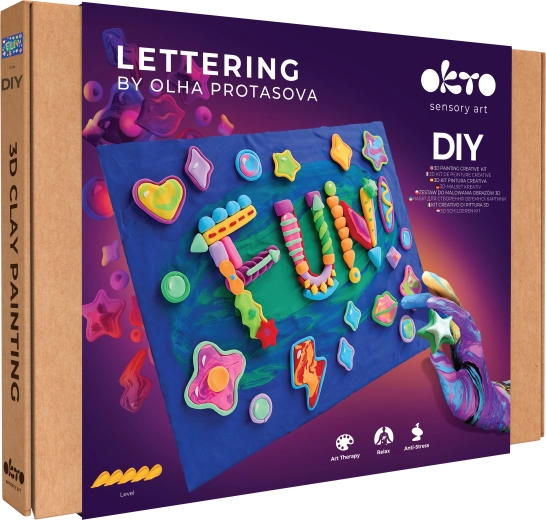 Okto lettering likovni set za slikanje masom Fun 30 × 40 cm