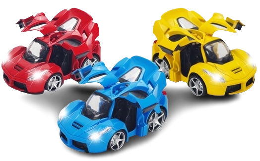 Metalni auto 1:32 s povratnim navijanjem sa svjetlom i zvukom