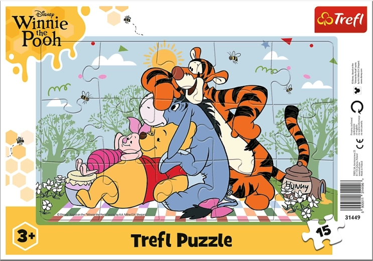 Trefl Winnie the Pooh Puzzle: Pooh Bear's Adventures, 15 Pieces