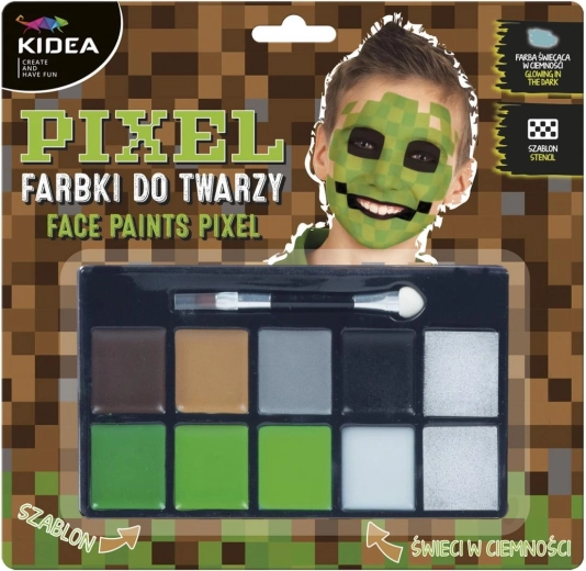 Set boja za lice Kidea Minecraft Pixel - 1 komad
