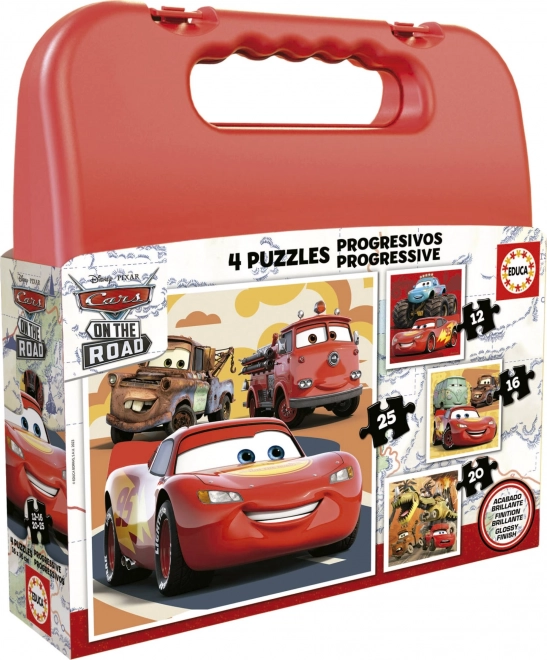 Educa Puzzle Kofer Automobili 4u1