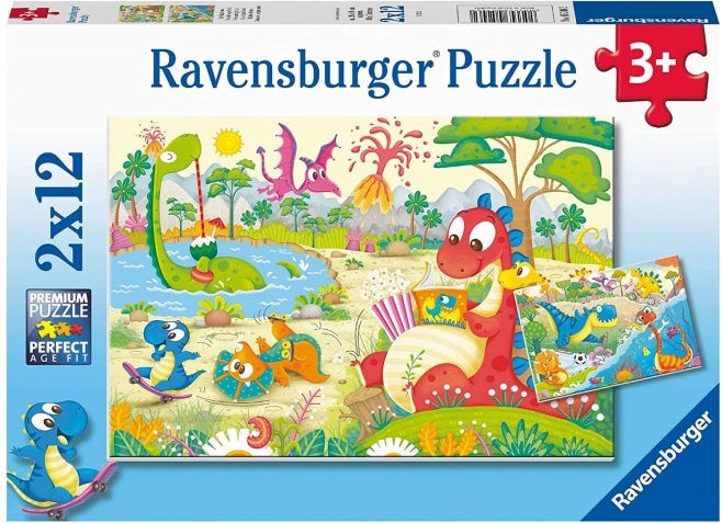 RAVENSBURGER puzzle omiljeni dinosauri 2×12 dijelova