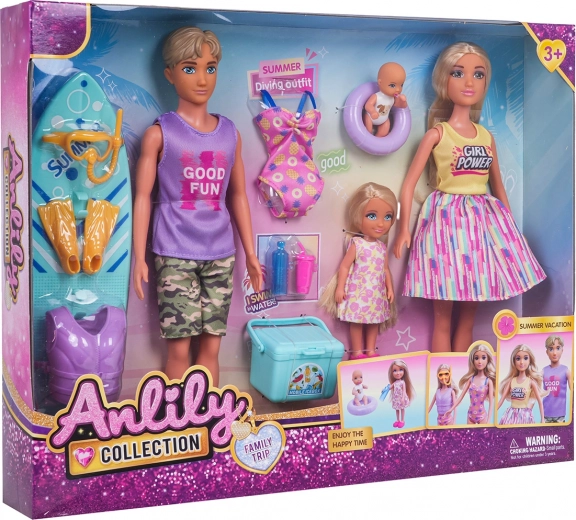 Obiteljski plažni set s lutkama i dodacima