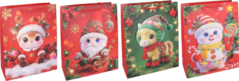 Christmas Gift Bag S 23 × 18 × 10 cm - 1 piece