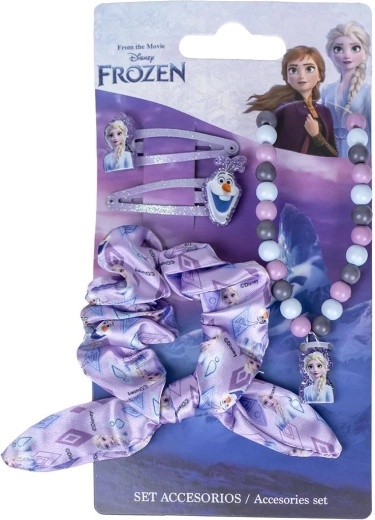 Disney Frozen Kids Accessories Set – Hair Clips, Scrunchie and Necklace