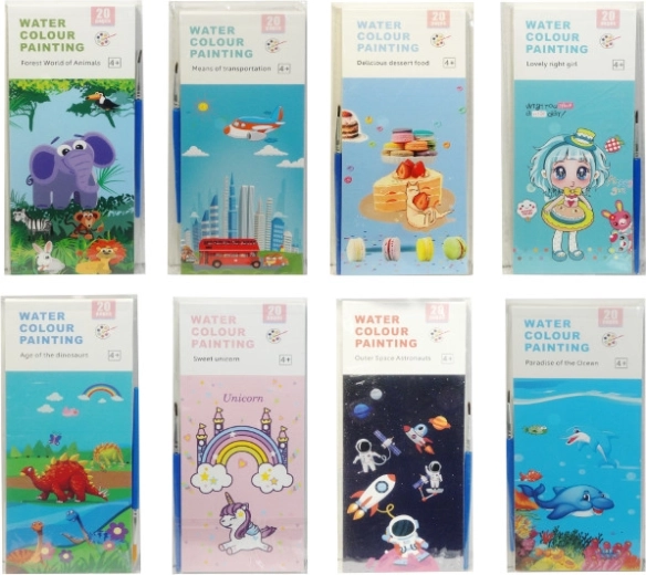 Vodene bojanke – set od 20 listova s motivima životinja i vozila