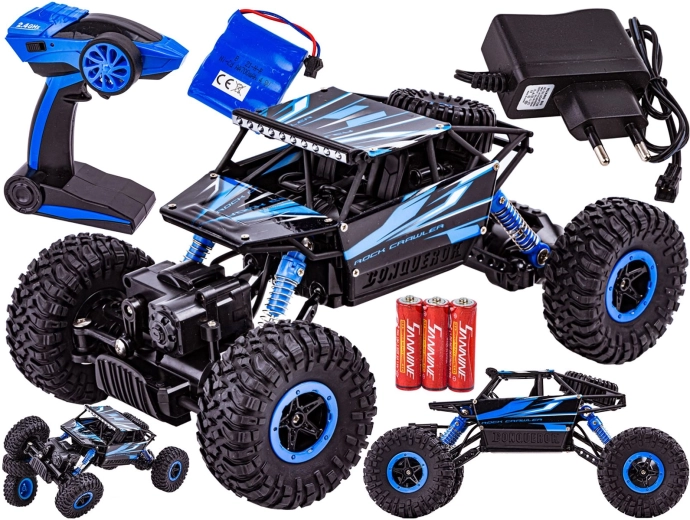 RC auto Rock Crawler 2,4 GHz 1:18 plavo