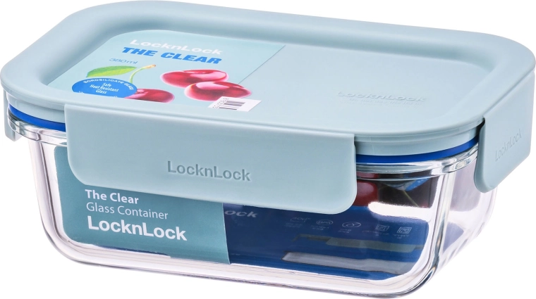 Kutija Clear pravokutna od borosilikatnog stakla 380 ml mint