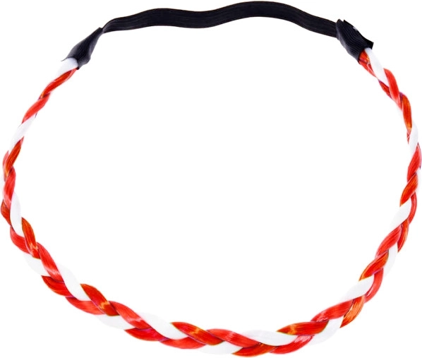 Knitted Headband Biało-Czerwoni in white‑red colors