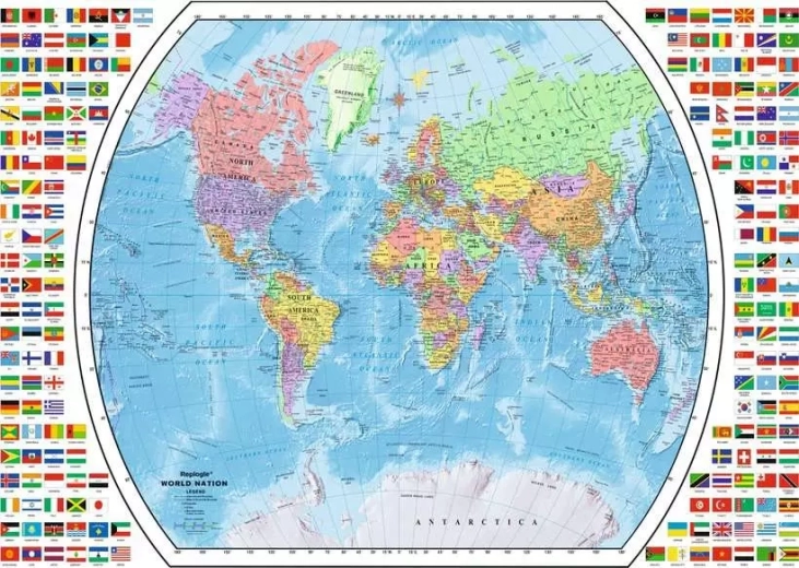 Ravensburger puzzle politička karta svijeta 1000 dijelova