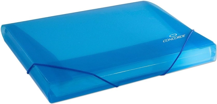 Mape za spise s gumicom A4, prozirno plava CONCORDE