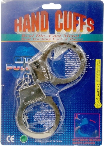 Metalne dječje policijske lisice s ključevima