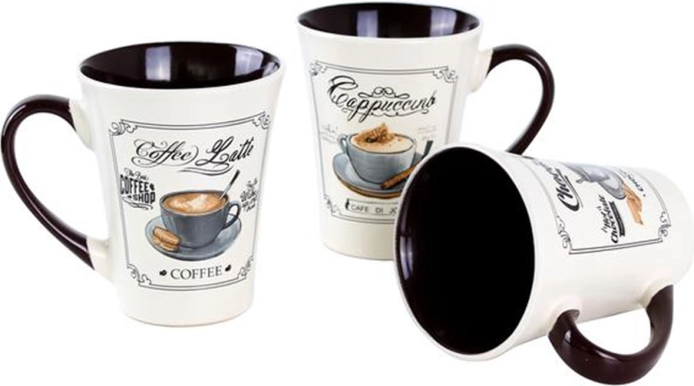 Keramička šalica Toro 300 ml s motivima café bistro