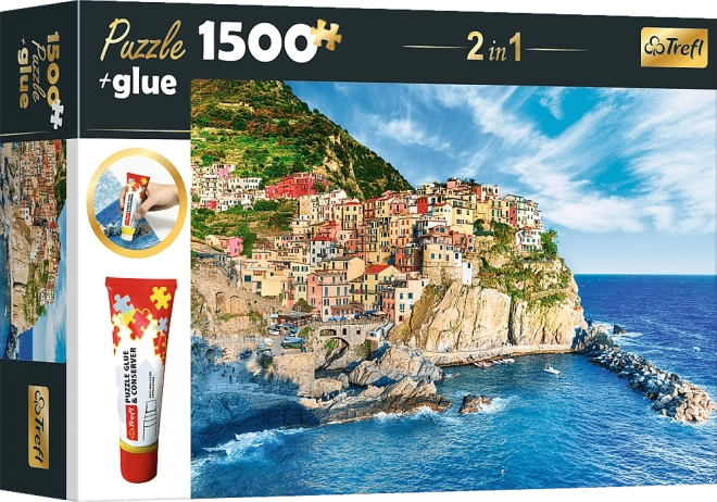Set puzzle Manarola, Ligurija, Italija 1500 komada s ljepilom