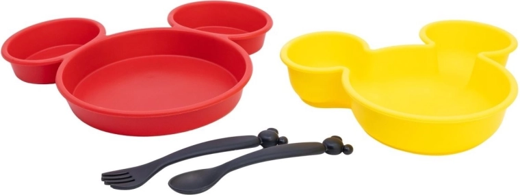 Veliki dječji set za jelo Stor 4u1 Mickey Mouse crvena/žuta