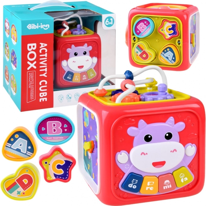 interaktivna edukativna kocka s klavirom, labirintom i sorterom