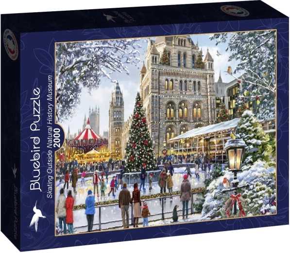 Bluebird puzzle Ice Skating in Front of the Natural History Museum 2000 pieces