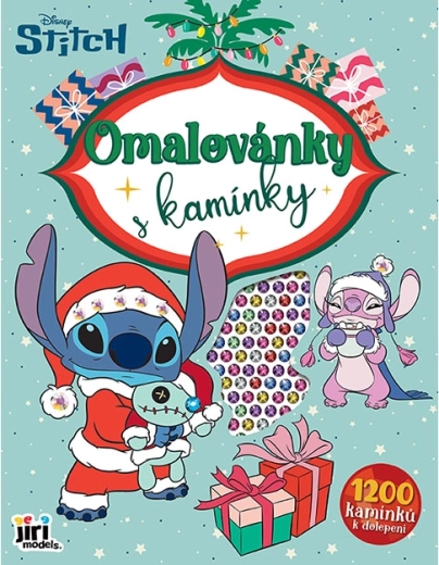 Coloring Book with Rhinestones Lilo & Stitch Christmas